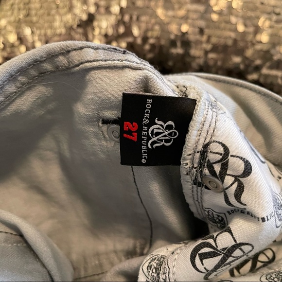 Vintage Rock & Republic straight jean bling pockets gray - Picture 5 of 6